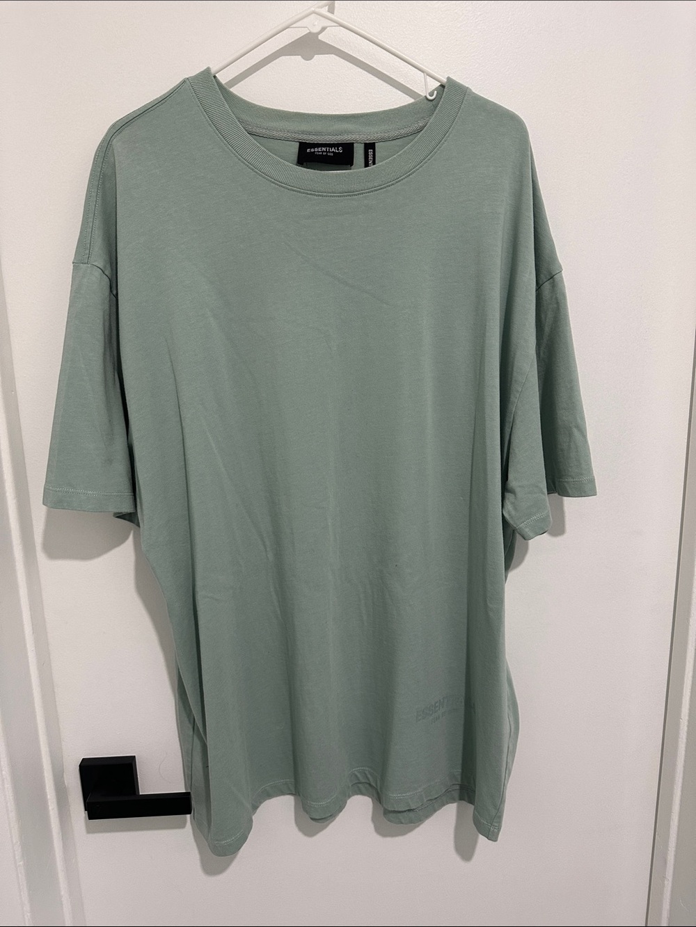 Essentials Sage Green Short Sleeve Crew Tee